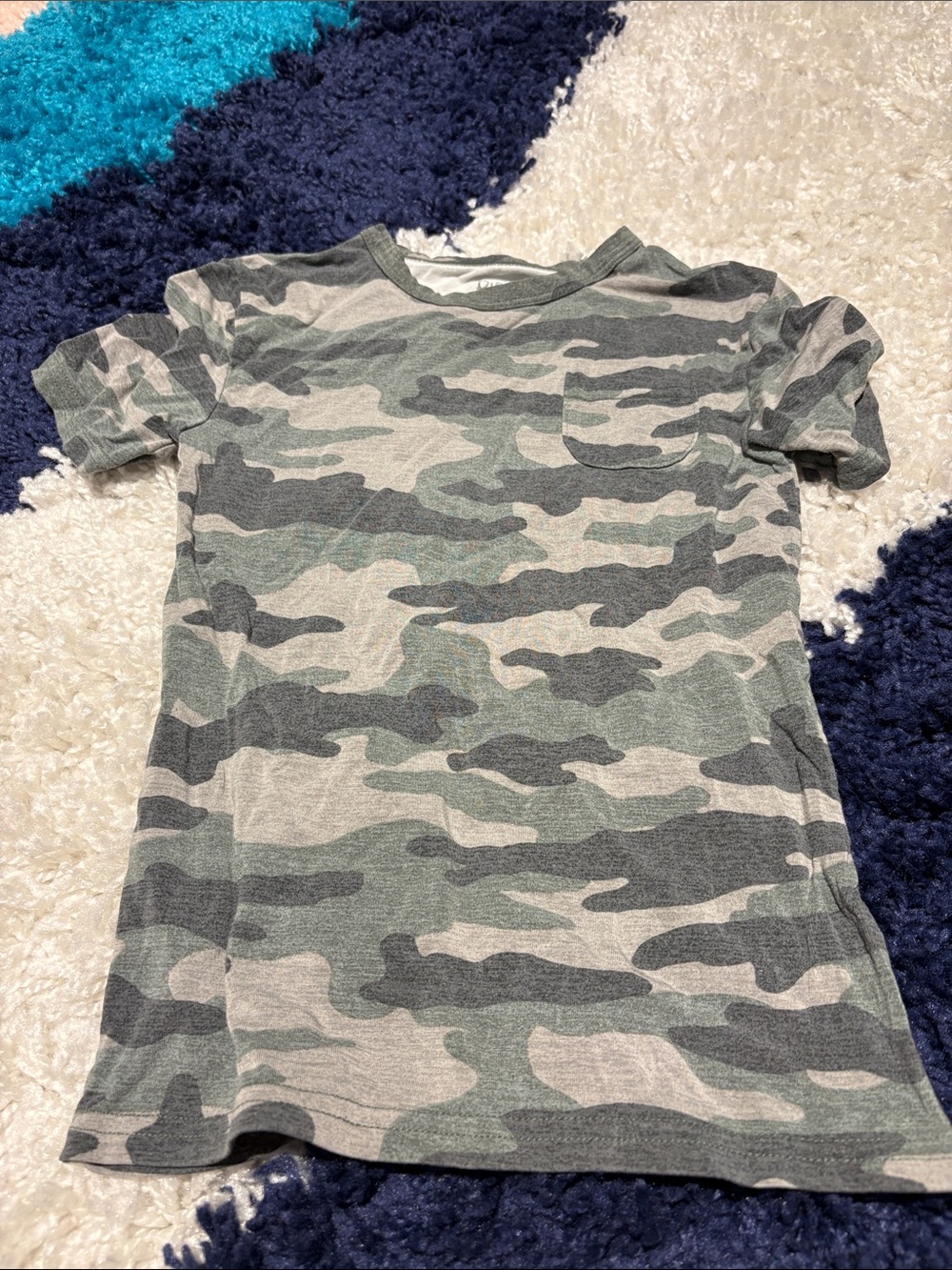 Little Sleepies Green & Gray Camo Pocket Tee Shirt